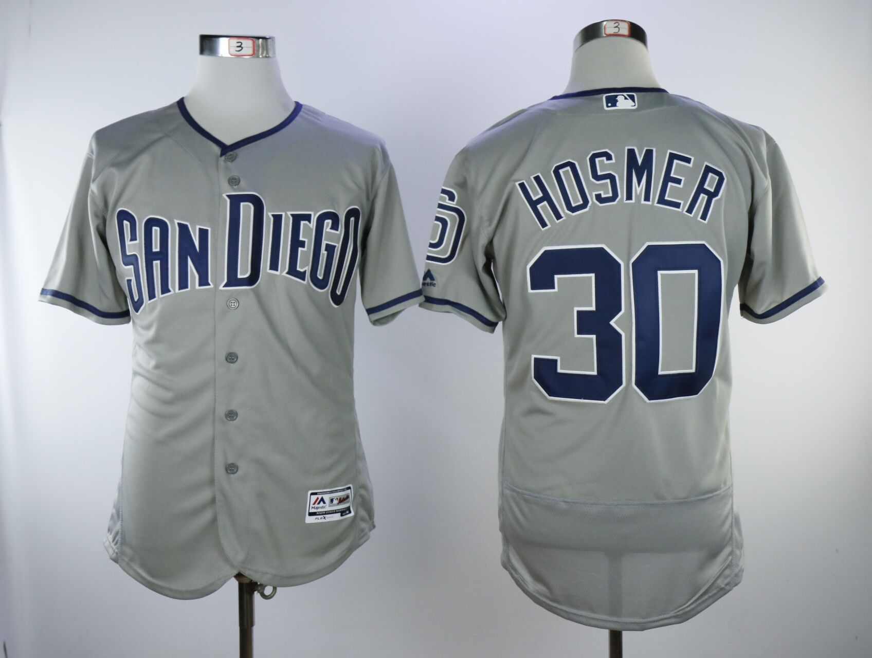 Men San Diego Padres #30 Hosmer Grey Elite MLB Jerseys->women mlb jersey->Women Jersey